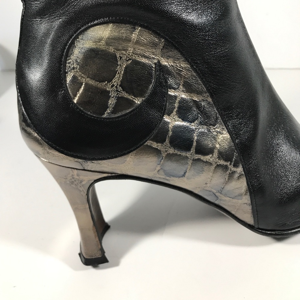Judi Z Boots black & silver size 8M - Picture 5 of 6